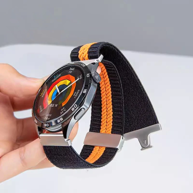 22mm Nylon-Sportarmband für Huawei Watch GT5 GT4 46mm Geflochtenes Weiches Band für Huawei Watch GT5 4 Pro 46mm Amazfit T-rex 3 Balance