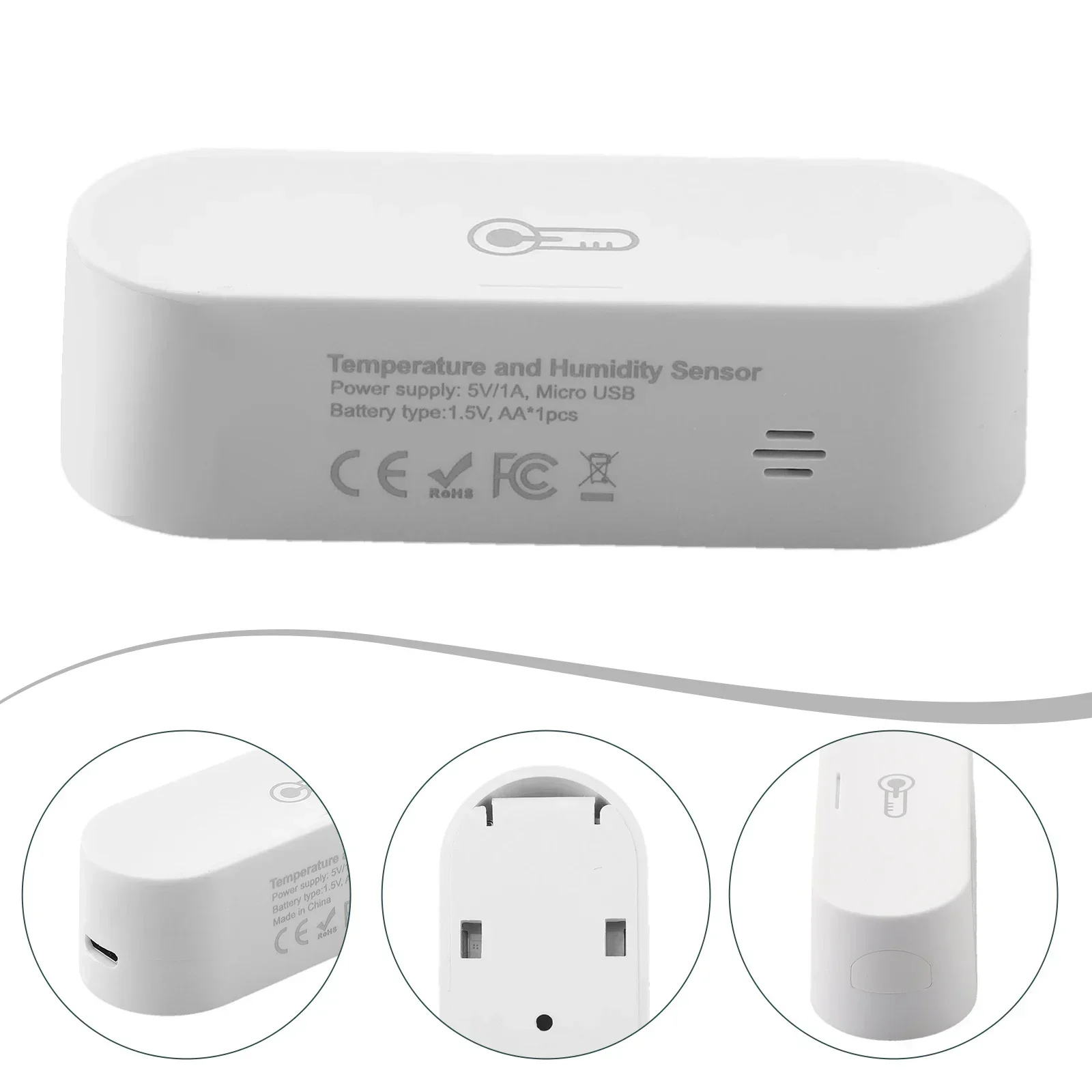 

Temperature and Humidity Monitoring Sensor with For ZigBee Technology Compatible with Smart App Accurate Data Reporting