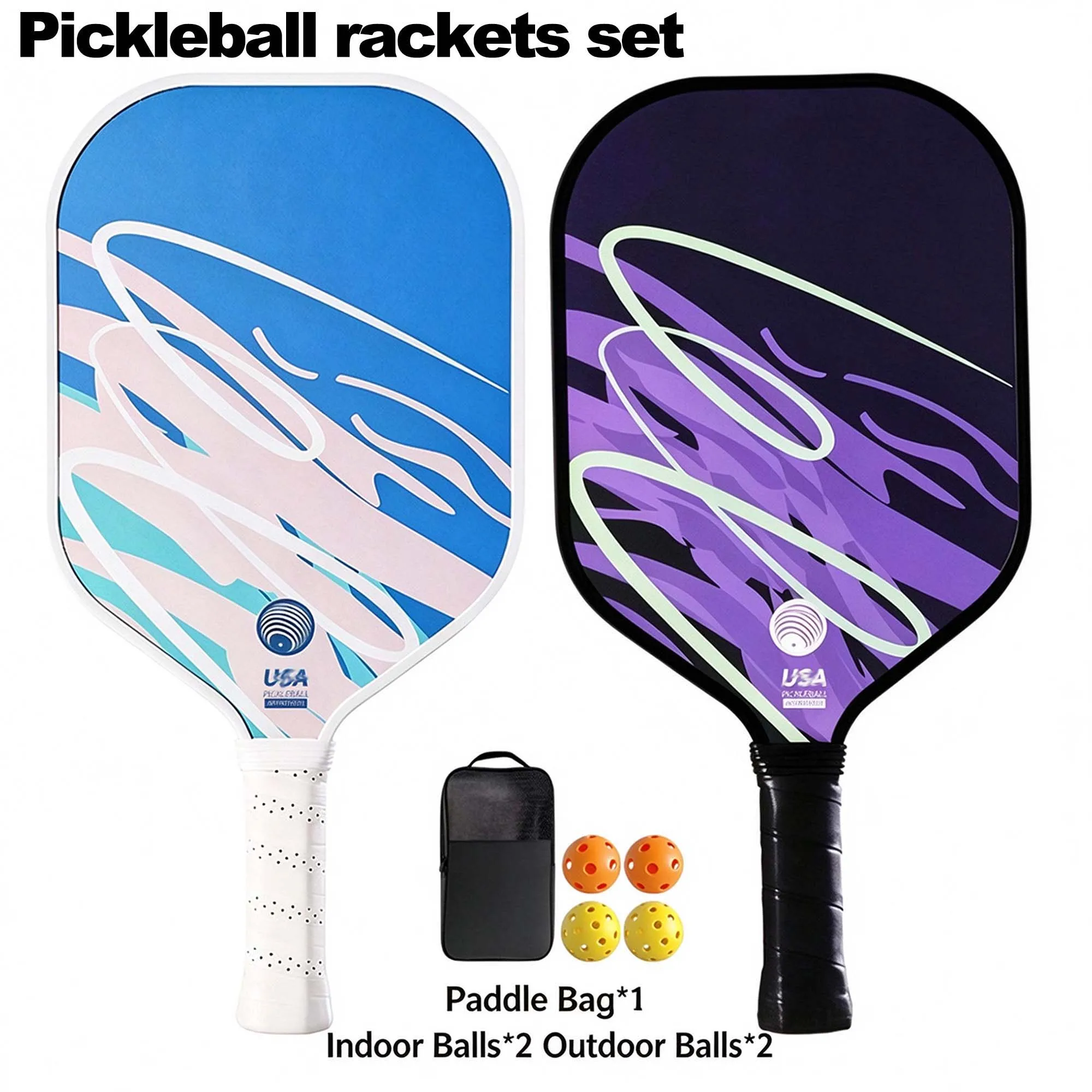 juego-de-raquetas-de-pickleball-2-piezas-ligeras-con-un-peso-de-220-gramos-ideales-para-principiantes-incluye-4-pelotas-y-una-bolsa-para-guardarlas