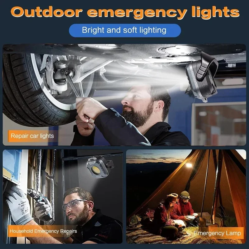 Rechargeable Mini Portable Magnetic Work Light Strong Light Super Bright Small Portable Lighting