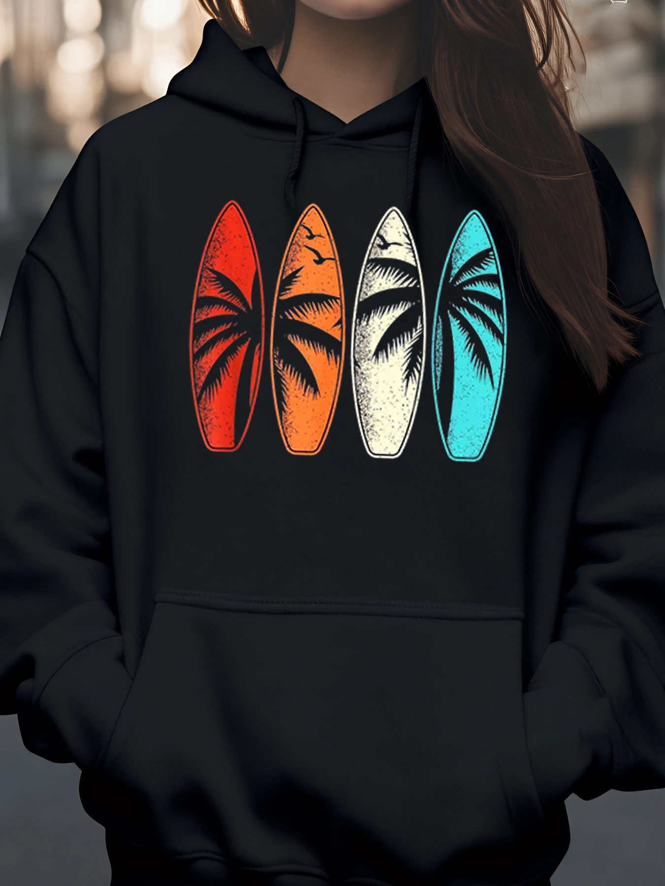 

Толстовка с принтом пальмы для серфинга, летняя пляжная одежда для женщин и мужчин