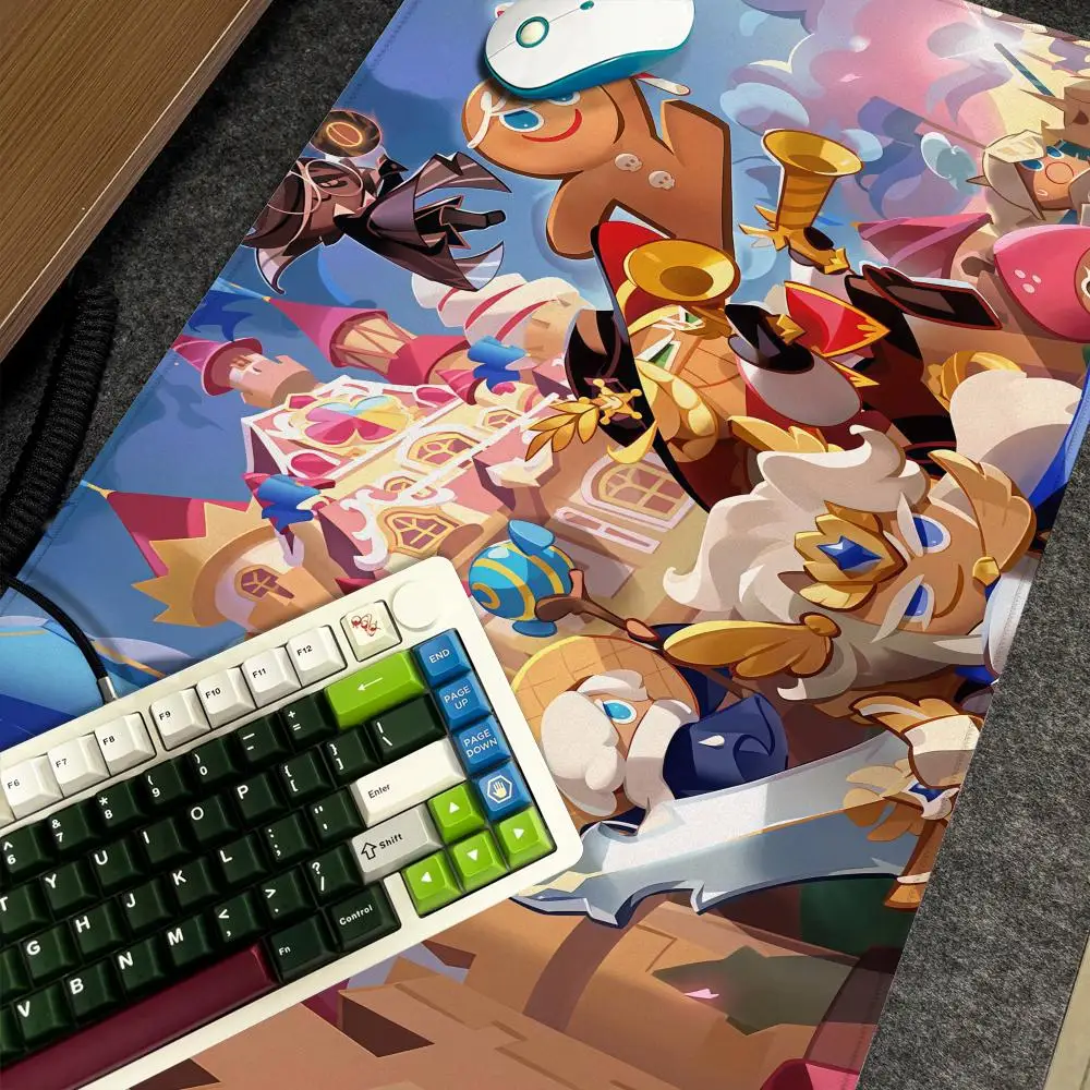 C-Cookie Run Kingdom Mauspad Xxl Computer Große rutschfeste Gamer-Tastatur 90 x 40 cm Art Design HD-Schreibtischunterlage
