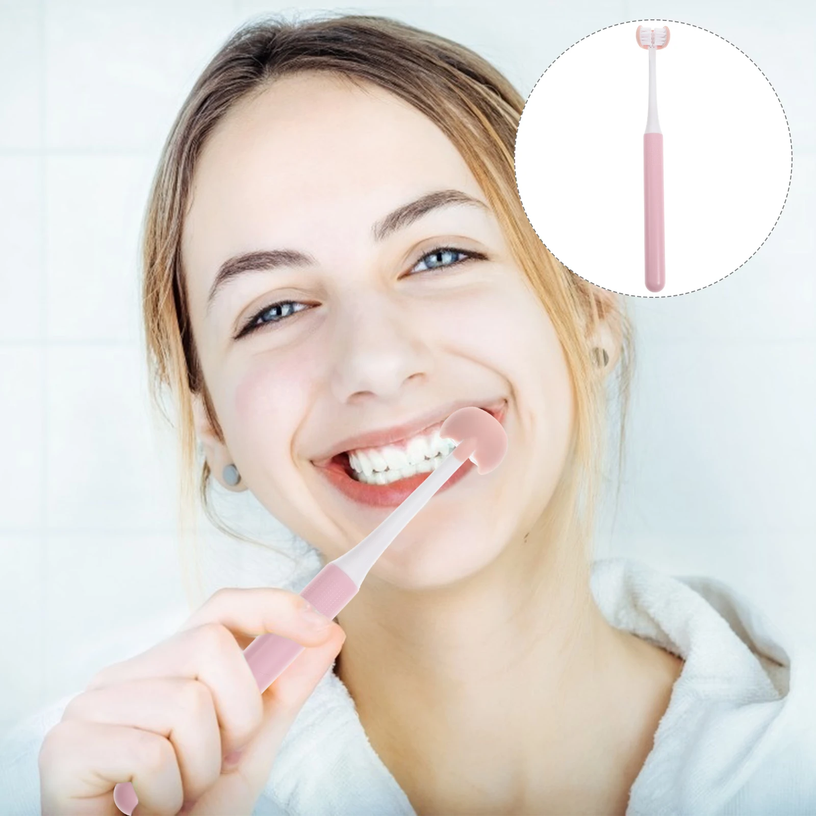 

3 Sided Toothbrush U Shaped Manual Cleaner Adult Teeth Nursing Brush PP Material Care Travel Extra Plaque Remover Comfort