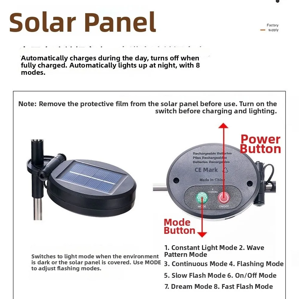 

Новогодние водонепроницаемые солнечные светодиодные фонари DIY, 8 режимов освещения, рождественские и ландшафтные светильники для сада, газонов, свадеб