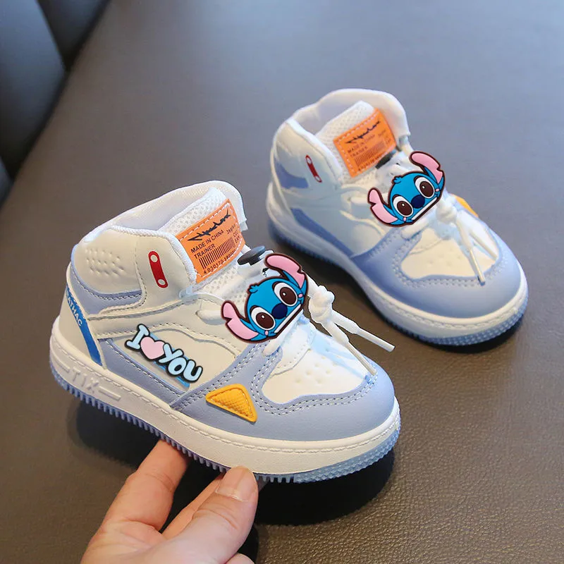 

mickey mouse Toddler shoes Disney Stitch Kids Board Shoes Spring fall Boy Non-slip cute Sneakers Girl Mickey Mouse Casual Shoes