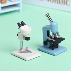 1 Pc 1:12 Dollhouse Miniature Microscope Laboratory Equipment Model Experimental Scene Decor Toy