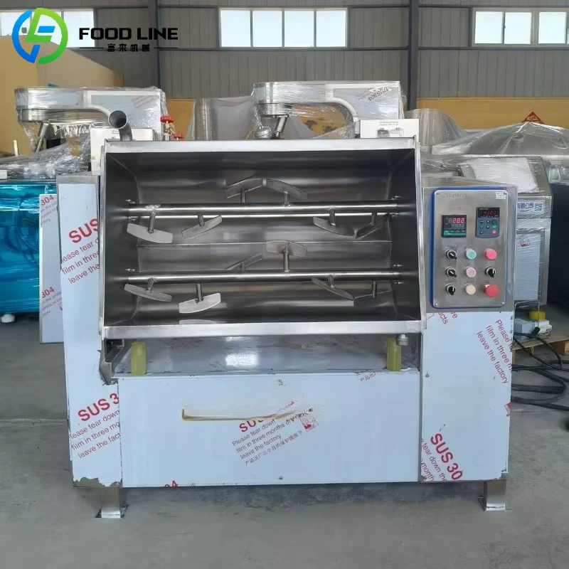 FL Customized Industrial Horizontal Vegetable Meat Mixer Twin Shaft Stirring Sausage Stuffing Mixer Vacuum Mixer