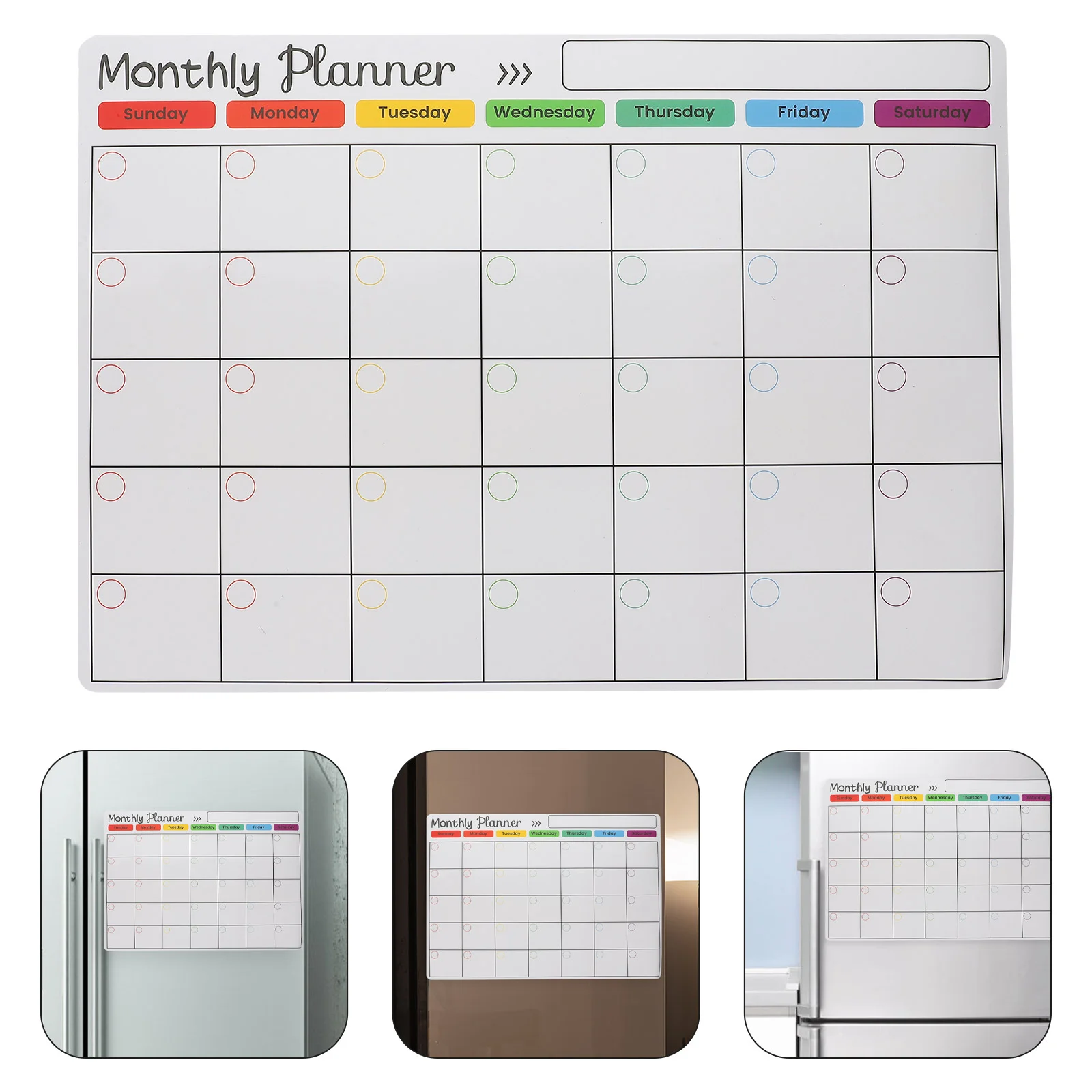 Magnetic Message Board Dry Erase Calendar Whiteboard Refrigerators Fridge Month Planning