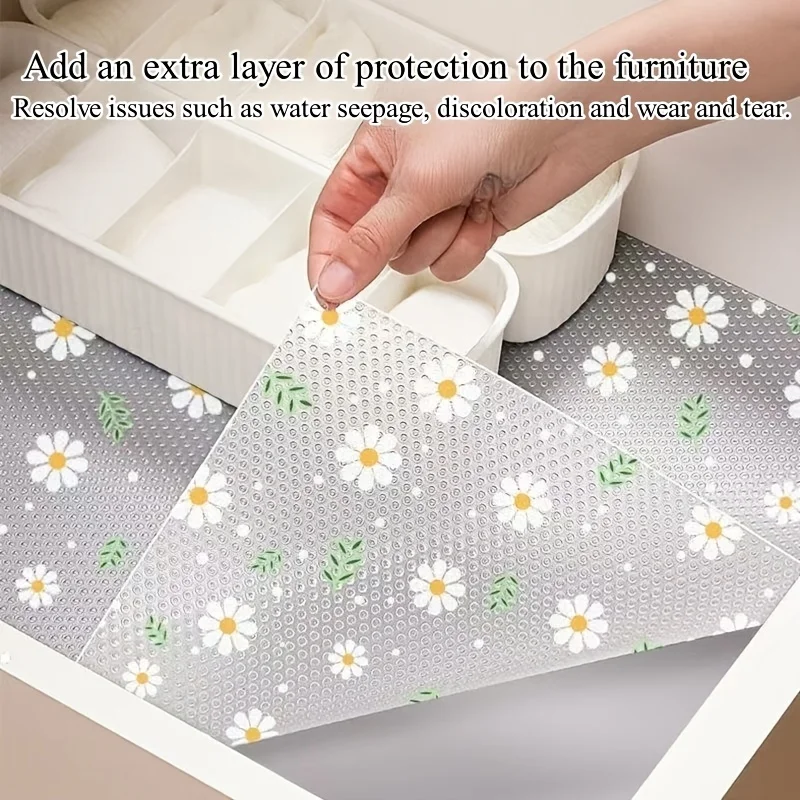 Transparent Drawer Protector Pad, Waterproof Dustproof Anti-Slip Moisture-Proof Antimold Liner for Wardrobe Shoe Cabinet