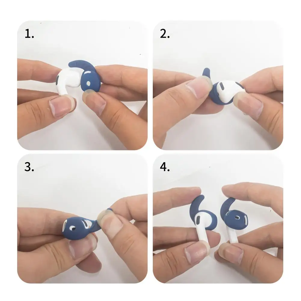 5 пар силиконовых чехлов для Apple Airpods, противоскользящая насадка-вкладыш, защитный рукав с крючком, аксессуары для наушников J6F7