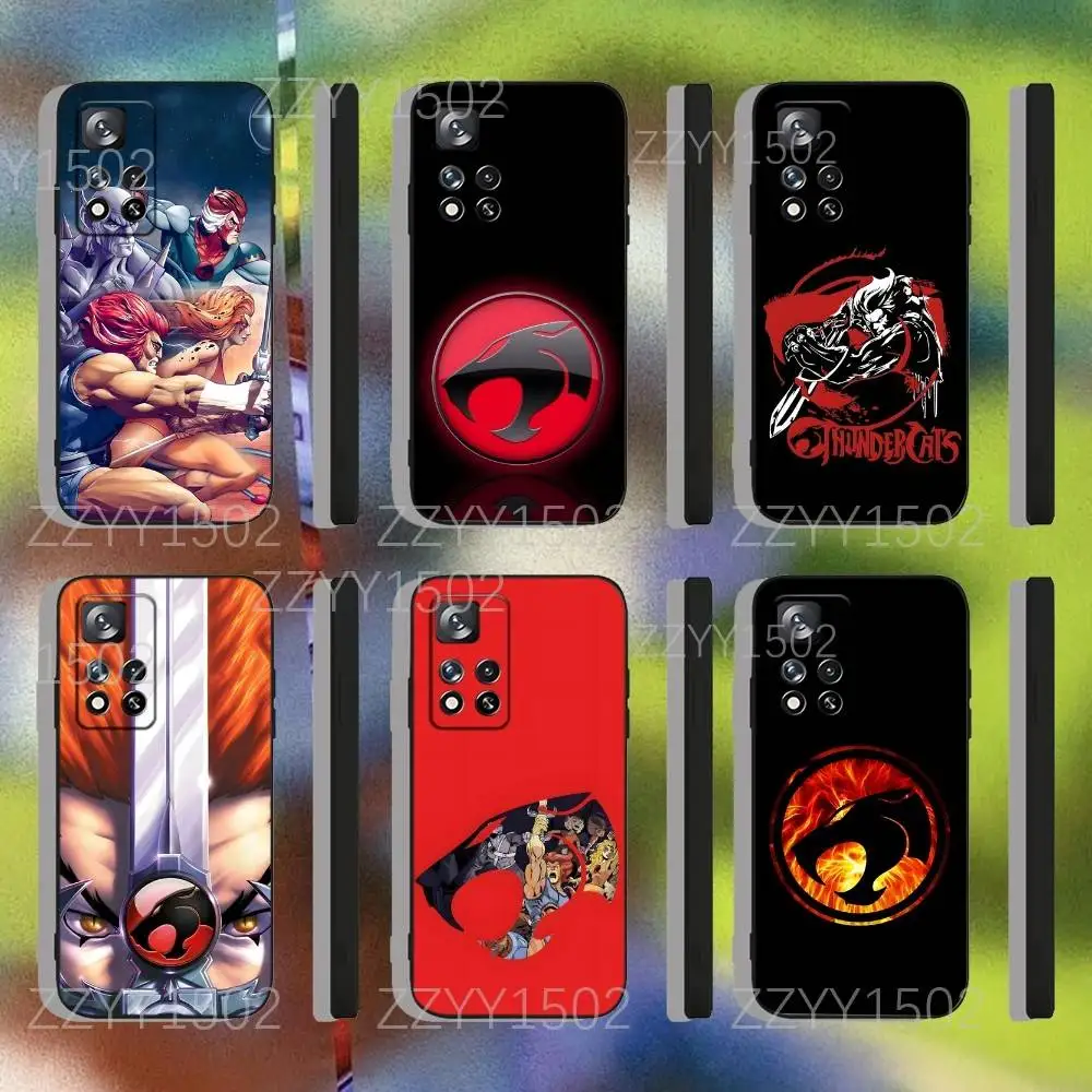 

Cartoon T-ThunderCatsS Phone Case For Samsung S25,S24,Ultra,S20,S30,Plus,S22,S23,Ultra,Plus,5G Black Silicone Soft