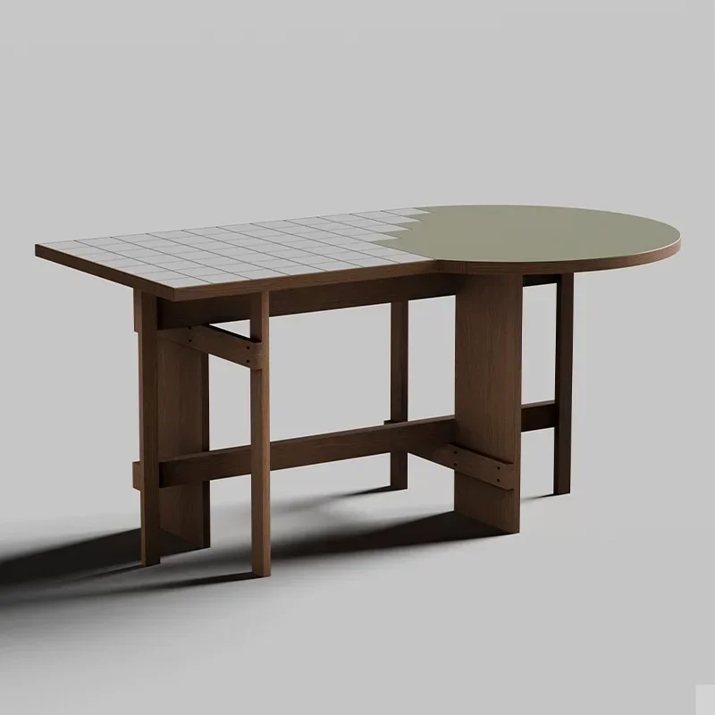 Table solid wood special-shaped, desk boss table, designer creative irregular long desk computer table