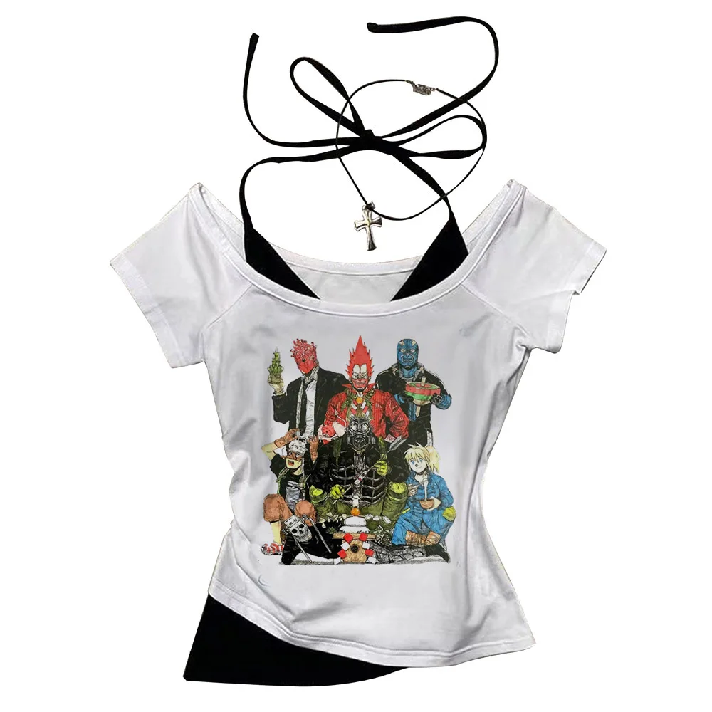 Dorohedoro crop top shoujo cheap korean fashion kawaii grunge party shirt clearance sales summer alternative