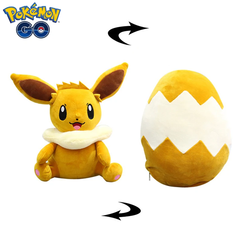 30cm Anime Pokemon reversible Eevee Plüschtiere coole Cartoon Baumwoll puppe weiche Stofftier Plüsch tier Ornament Kinder Geburtstags geschenke