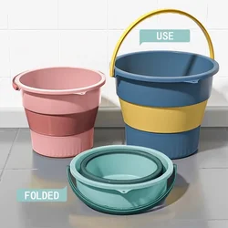 17L Folding Cube Bucket Car Wash Fishing Multifunctional Basin Silicone Collapsible Bucket Large Capacity Household Items
