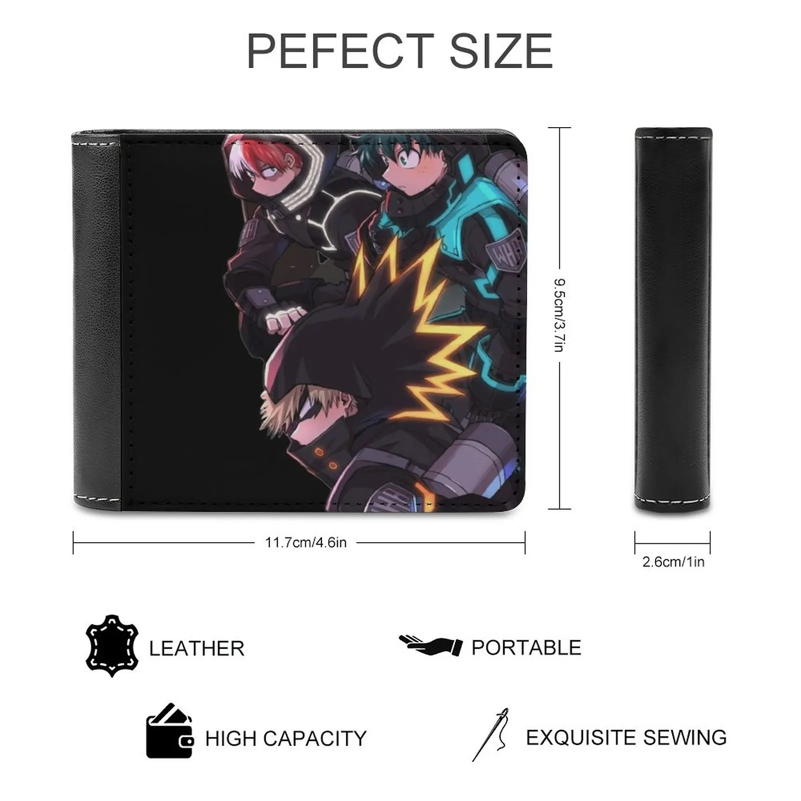 World Heroes Mission Movie 3 Bakugo Deku Todoroki Fashion Credit Card Wallet Leather Wallets Personalized Wallets For Men And