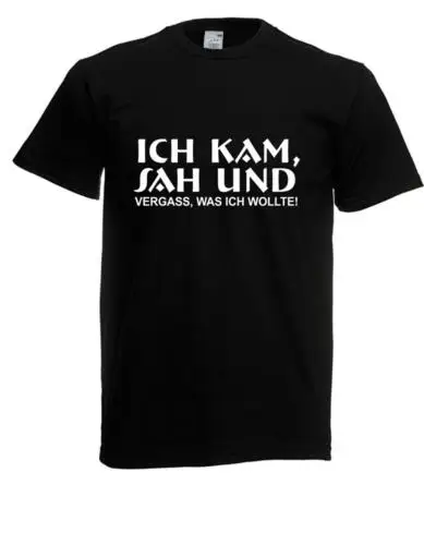 T-shirt pour hommes, Ich kam sah et vergaß (Schrift) bis 3XL