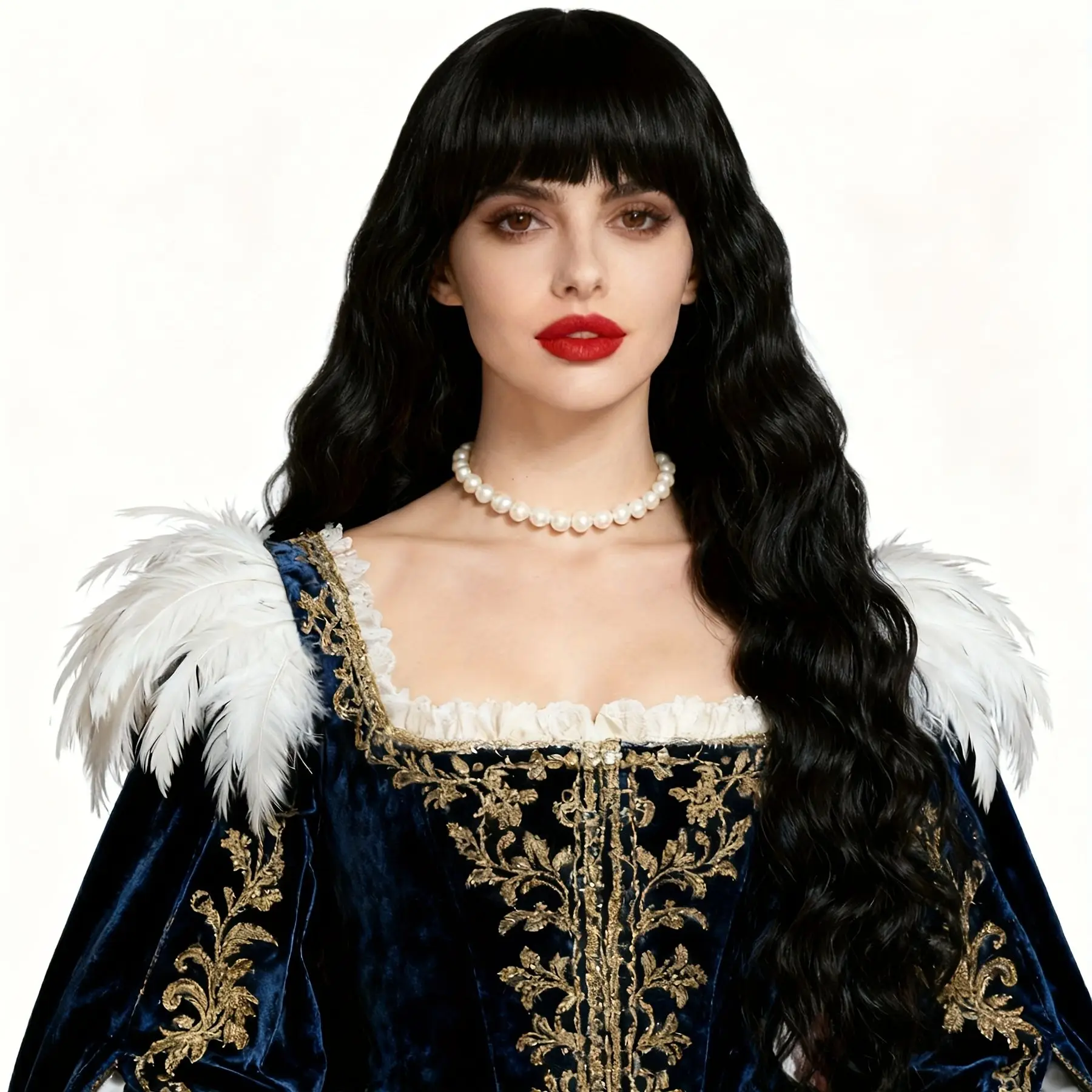 

﻿ Synthetic Black Super Long Curly Wavy Princess Cosplay Wig Anime Halloween Carnival Comic Exhibition Cosplay Wig