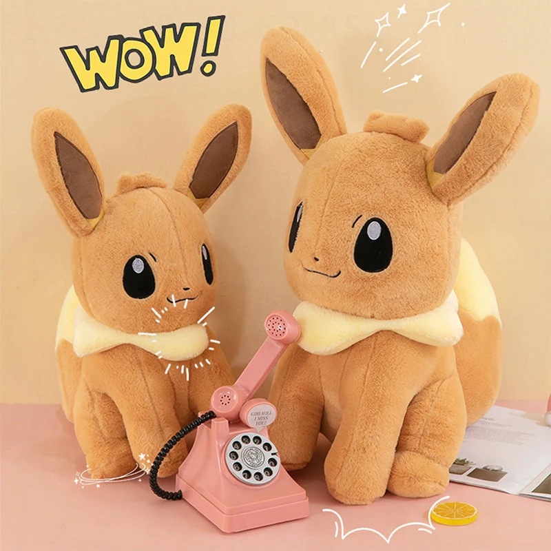 かわいいイーブイぬいぐるみ人形ポケモンシリーズ抱き枕ソフトおもちゃ子供のための誕生日クリスマスギフト愛らしいぬいぐるみプレイメイト