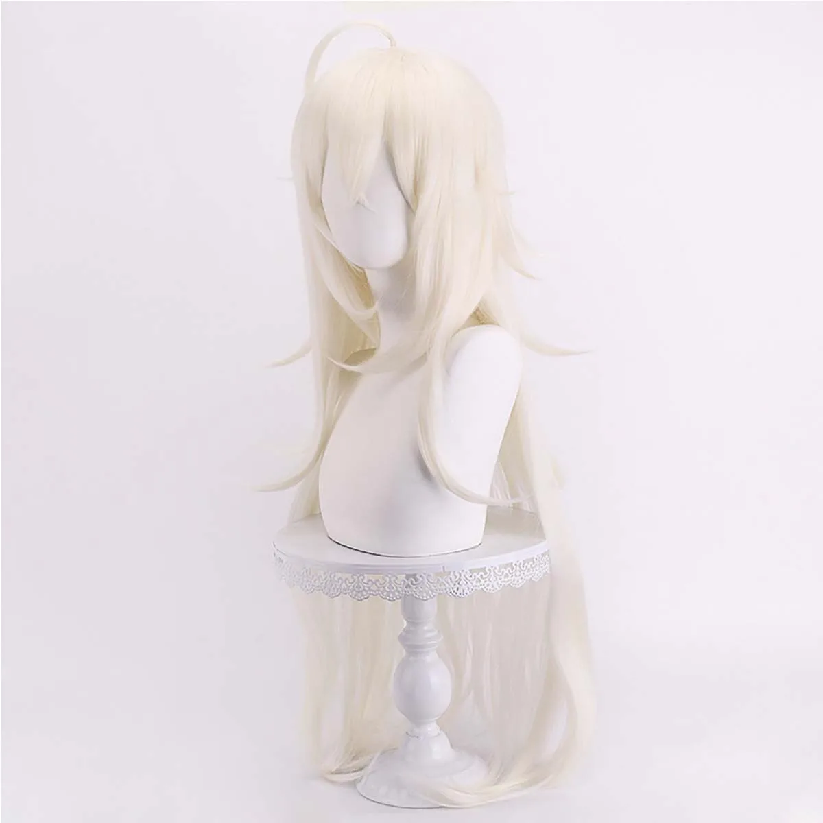 Anime Summer Time Rendering Haine Cosplay Peruca de cabelo longo branco