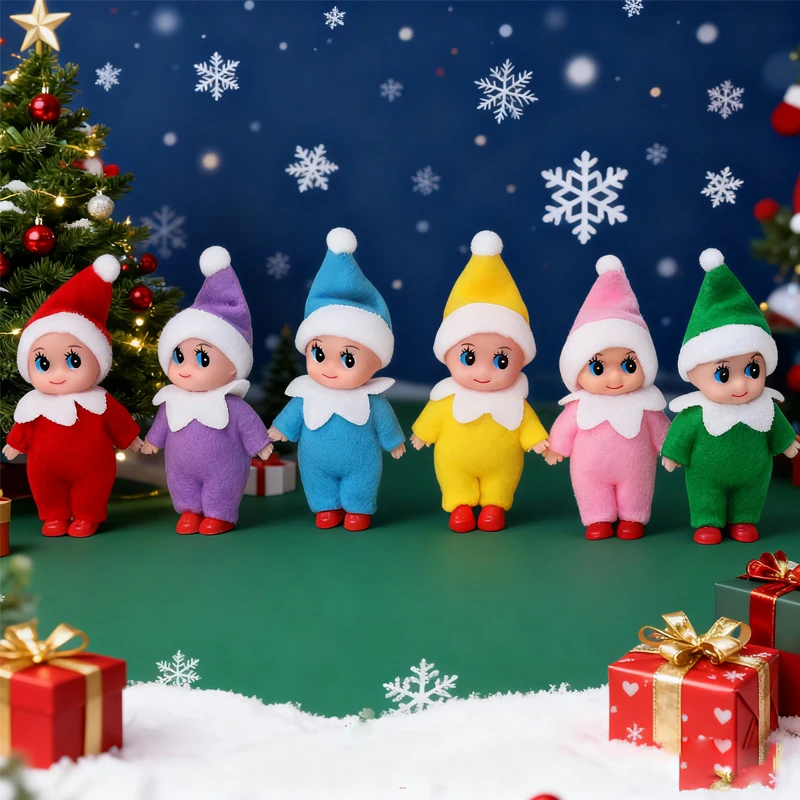 /Christmas Baby Elf Doll Pendants Xmas Oranments Merry Christmas Decor Gifts Noel Happy New Year Natal Kids Gifts