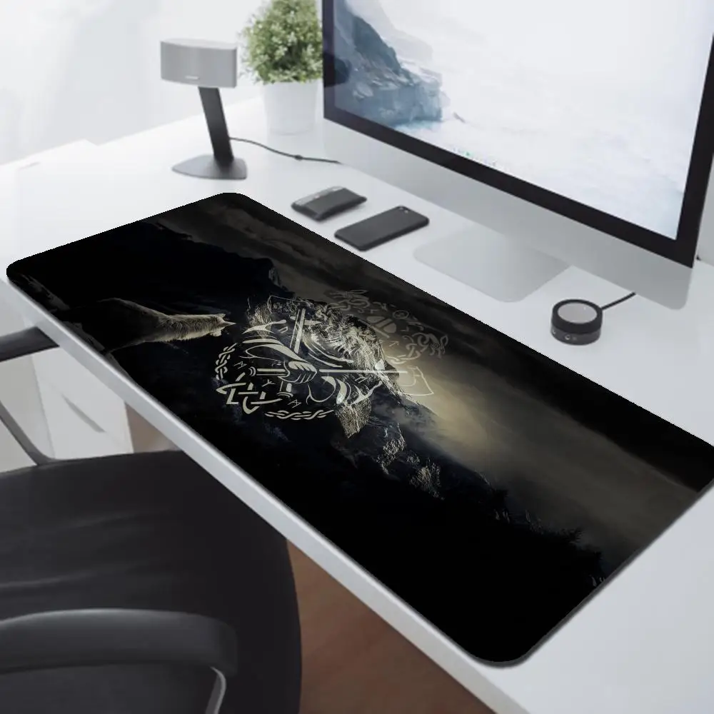 Xxl Mouse Pad Gamer Viking Vegvisir Shield Gaming Pc Accessories Mausepad Rubber Mat Deskmat Mousepad Mats Keyboard Cabinet Pads