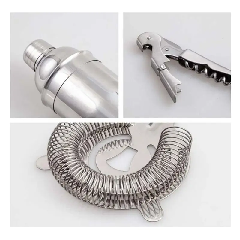 A04G-14Pcs Stainless Steel Bar Tool For DIY Bartending Home Made Cocktails Accessory-350Ml