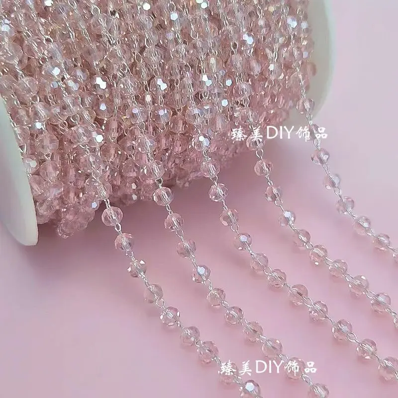 Pink DIY Tassel Chain Making Material for Ancient Hairpin Step‑Shake Hand Fan Face Veil Hat Curtain Hair Decoration