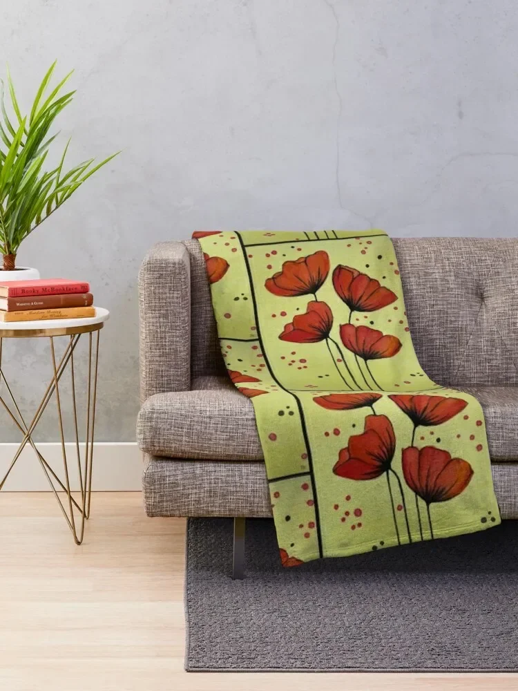 ANZAC Day Poppies by Judy Richardson 2019 Throw Blanket Thin wednesday Blankets