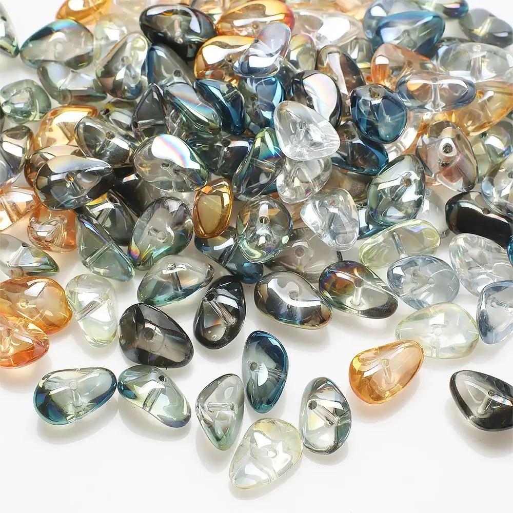 20 stücke Große Stein Form Kristall Perlen Glatte Aurora Farbe Glas Perlen Lose Spacer Perlen für Schmuck Machen Zubehör 12*17 MM