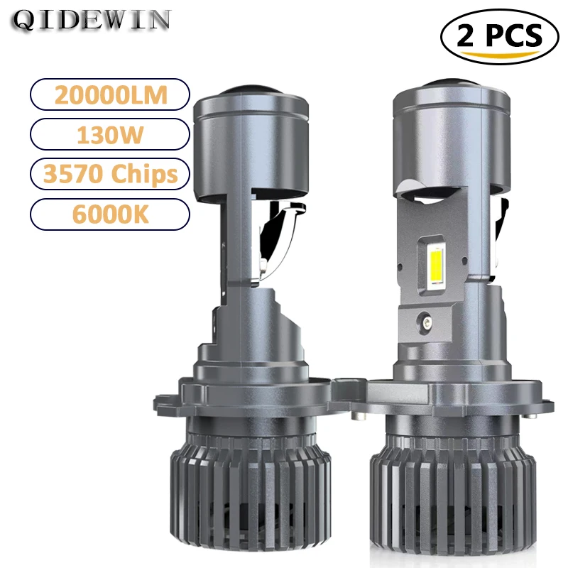 

S6 100W H4 LED Headlight 20000LM Car Bulbs Bi LED Mini Lens LHD RHD Lights for Vehicles High Power Fog Lamp Lenses 9003 HB2 2PCS