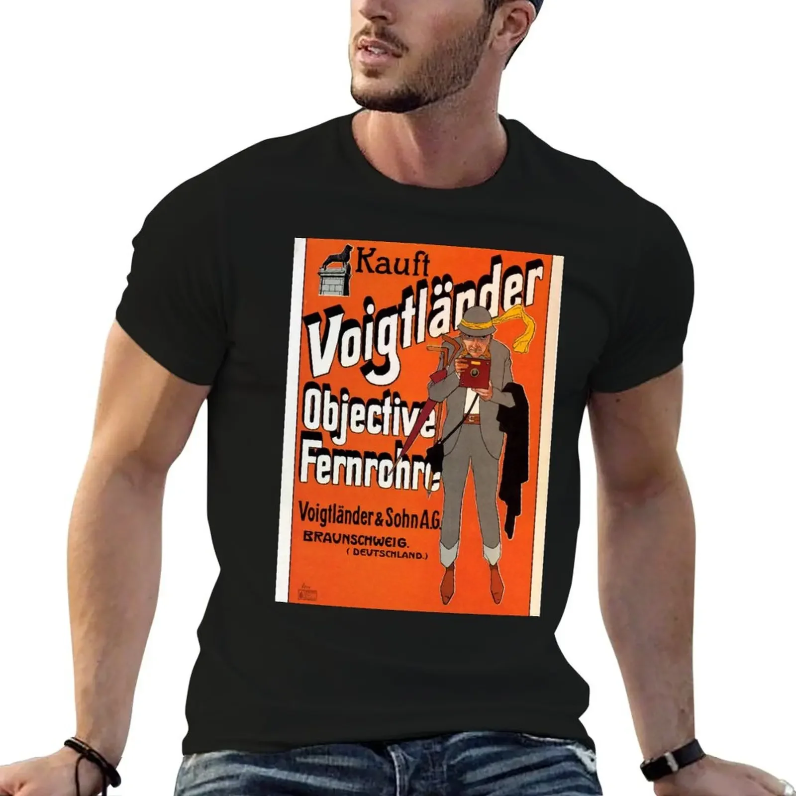 

Voigtlander vintage photography advert T-Shirt anime clothes plus sizes men workout shirt