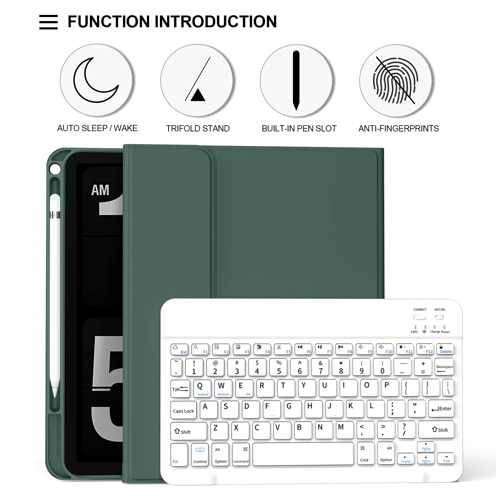 ZOYU for iPad 10th Gen 10.9 10.2 inch 7/8/9th Gen Keyboard Case, For iPad Air 4/5 10.9 inch Wireless Bluetooth Keyboard Cover