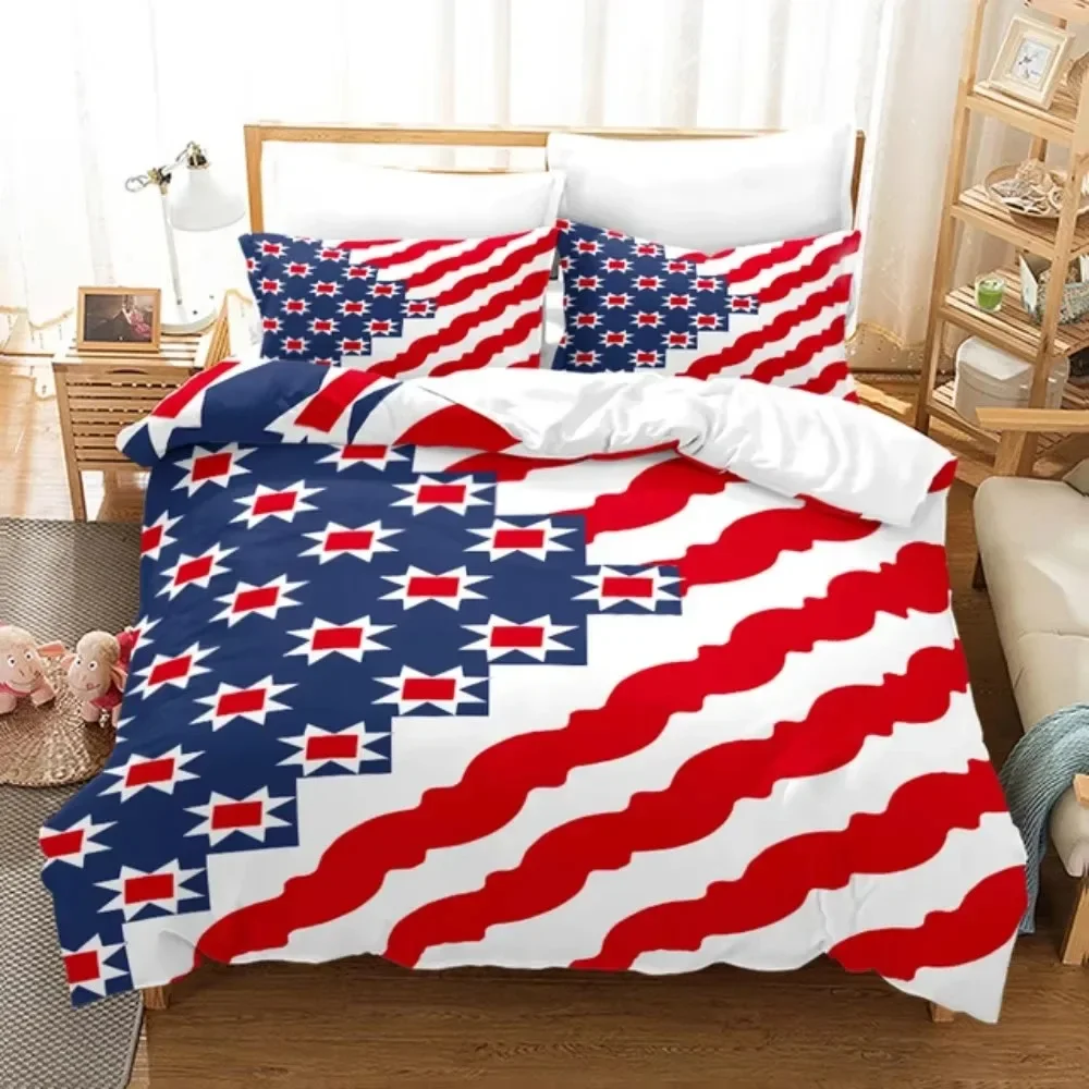 3d Print United States of America Flag Comfortable Duvet Quilt Cover Pillowcase Bedding Set Bedroom Decoration Home Textile