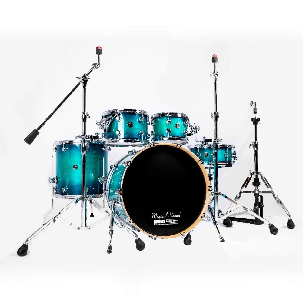 

Blue Baked Enamel Drum Set for All Drummers