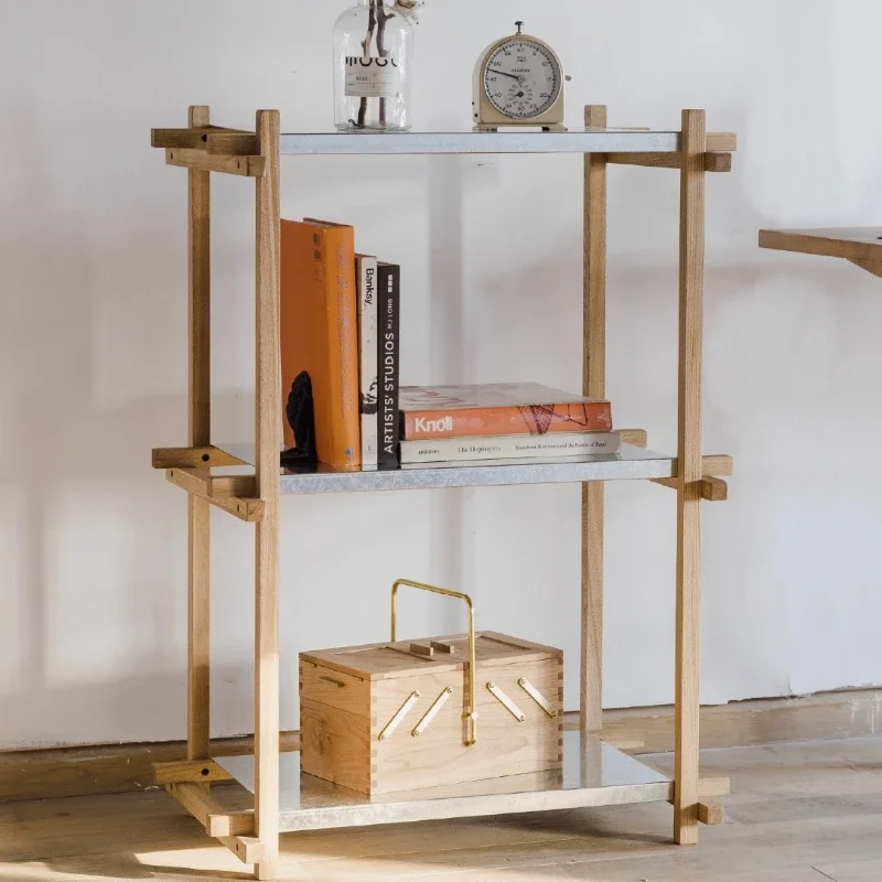 Nordic combination decorative shelves, solid wood soft partition display racks, middle island cabinets, product shelves