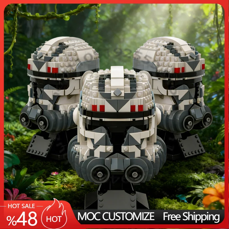 

Набор из 945 деталей: Модель шлема сержанта (MOC), модульный конструктор, модель из строительных блоков, игрушка для самостоятельной сборки, подарок на день рождения для детей