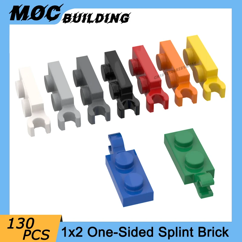 

130PCS Assembles Particles 63868 1x2 One-Sided Splint Bricks Compatible MOC Building Blocks Parts DIY Assembly Educational Toys