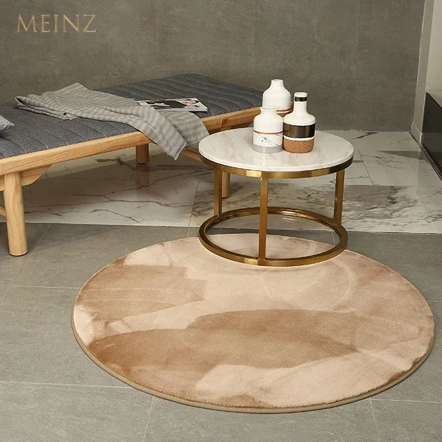 New modern Italian design round plain soft and comfortable decorative home carpet