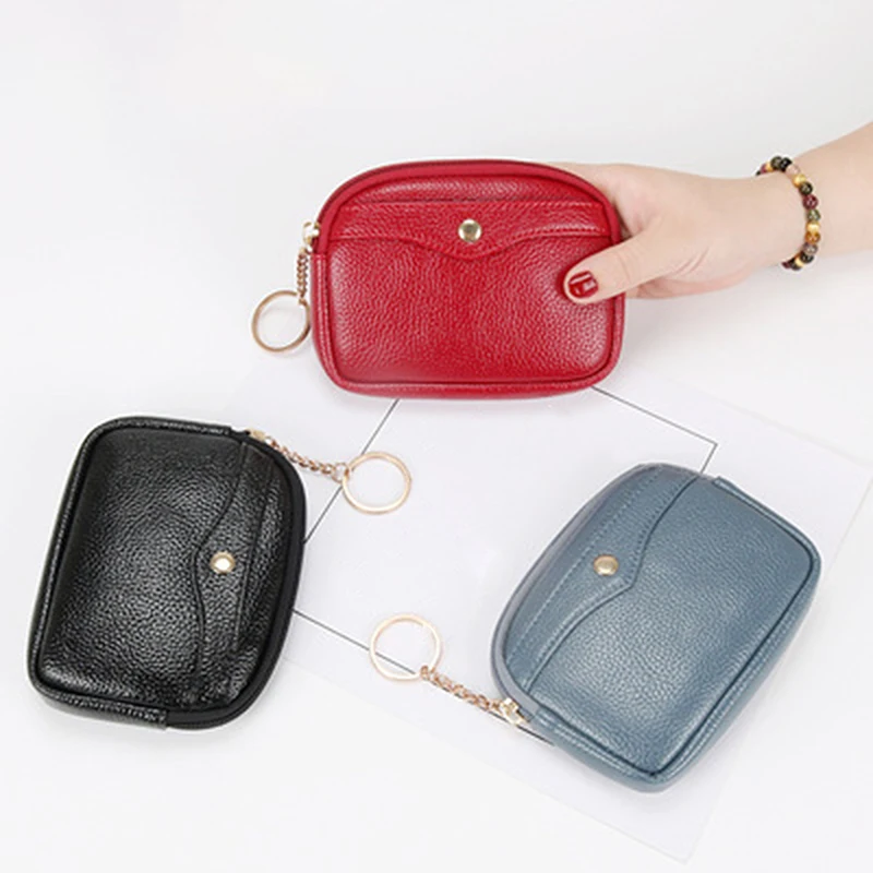 ﻿Women\'s Zero Wallet Shell Shaped Small Wallets Solid Color Simple Lightweight Breathable Soft Leather Business Card Key Bags