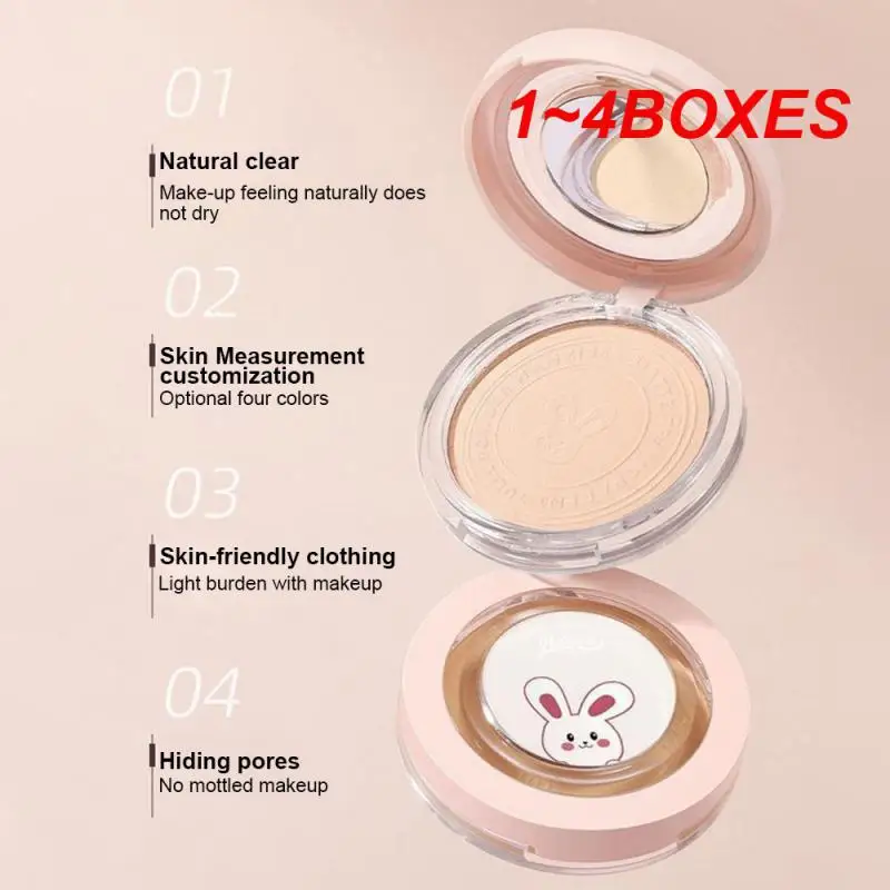 1~4BOXES Waterproof Powder Matte Makeup Nature Student Makeup Oil Control Powder Face Makeup Best Seller Pressed Powder