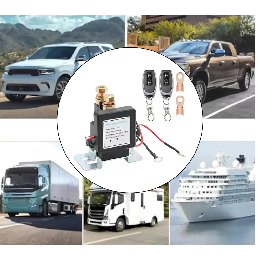 Vehicle Power Cutoff Car Starter Relay Public Parking Security Supports 12V 24V Anti-Drain Protection Remote Engine Start