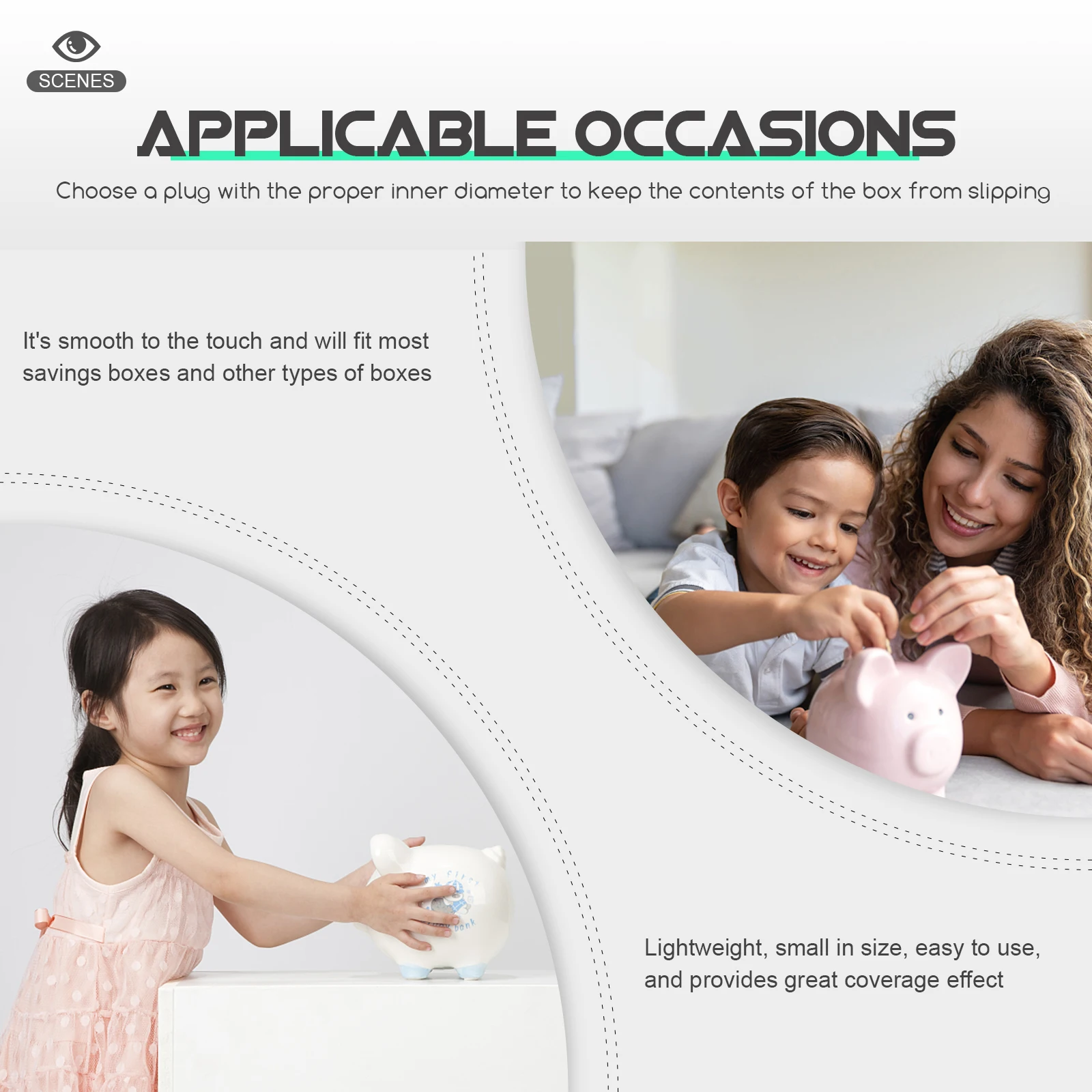 

20Pcs Plastic Bottom Stoppers for Piggy Banks Durable Reusable Protects Edges and Corners of The Box Piggy Bank Stopper