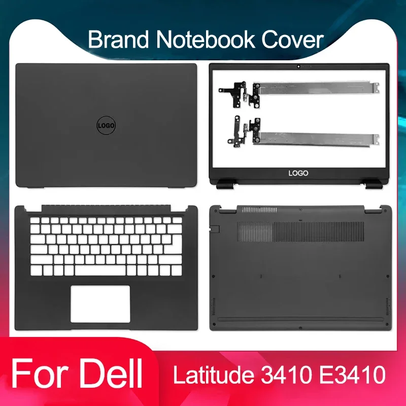 New For Dell Latitude 3410 E3410 LCD Back Cover/Front Bezel/Palmrest/Bottom Case Hinges Housing Cover 00MC2P 0VMY1K 14 inch