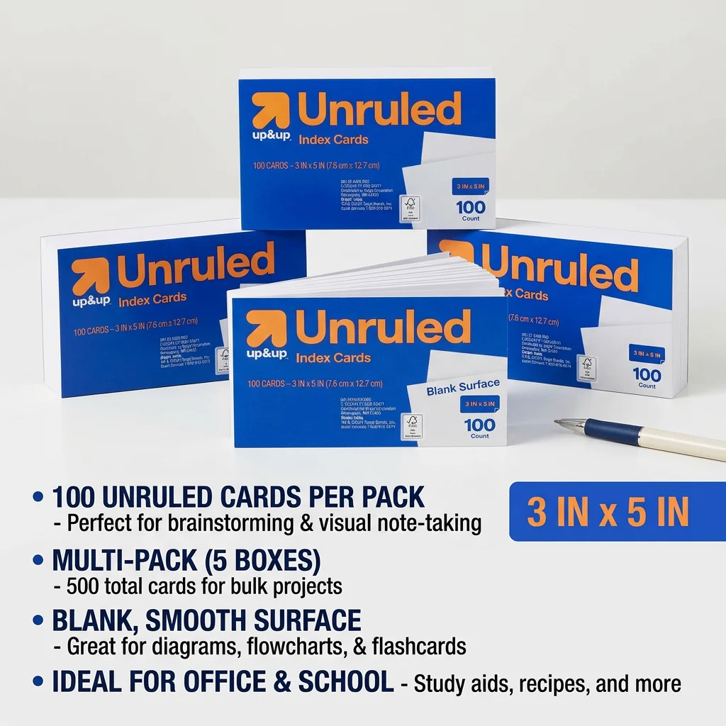 Total Stationery & Office Supply - 2026 New 5 Pack Blank Unruled
