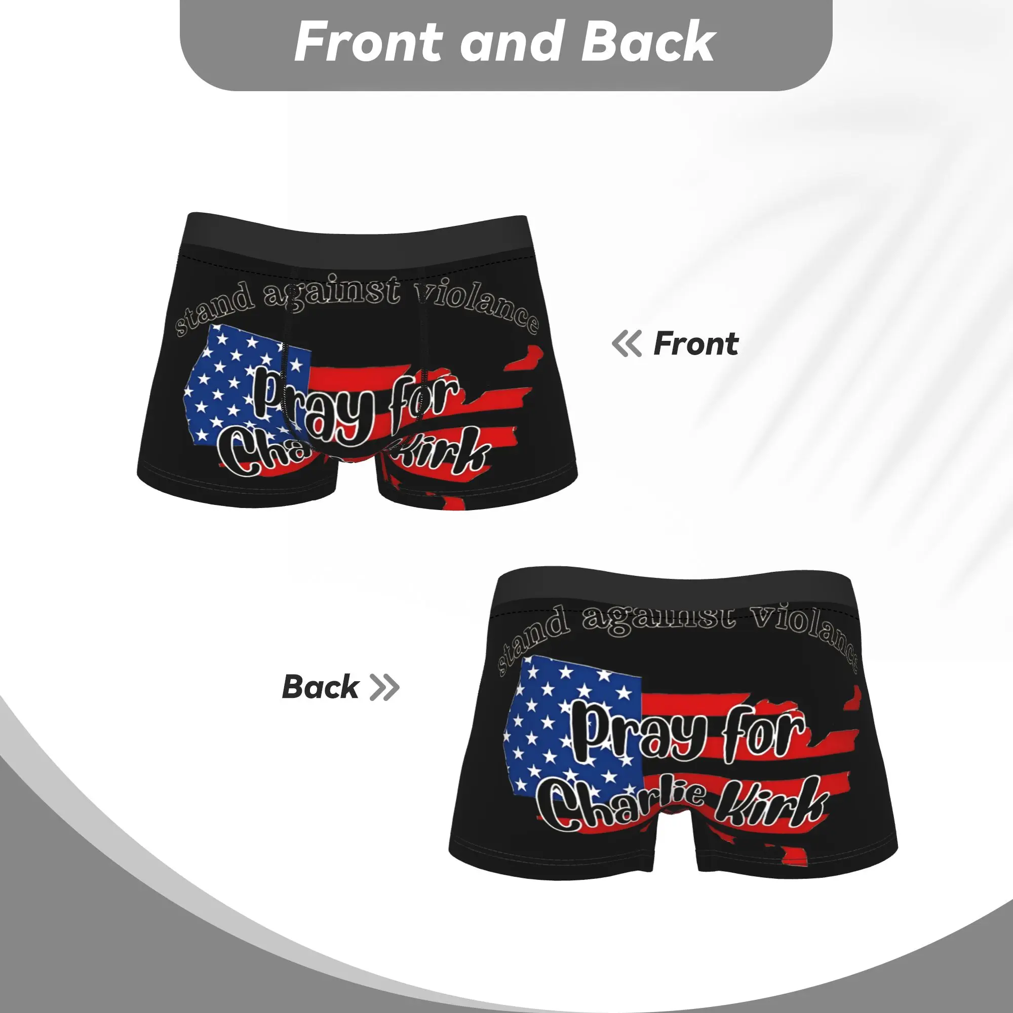 تشارلي كيرك الملابس الداخلية الجدة سراويل تصميم الملاكم موجز للذكور 3D الحقيبة بالإضافة إلى حجم الملاكم السراويل