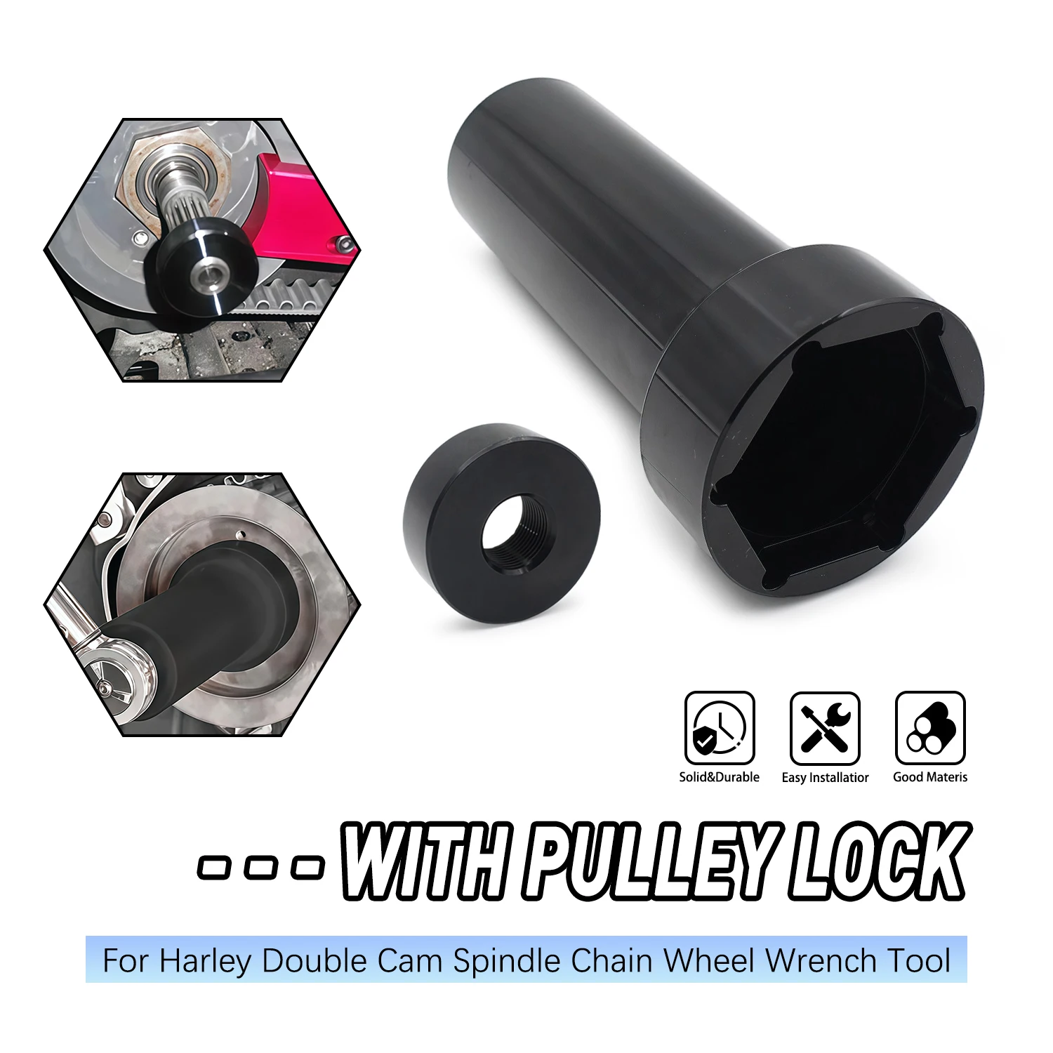 

Twin Cam Mainshaft Sprocket Wrench Tool Pulley Lock 2 1/4" Nut For Harley Davidson Electra Glide Heritage Softail Road Glide