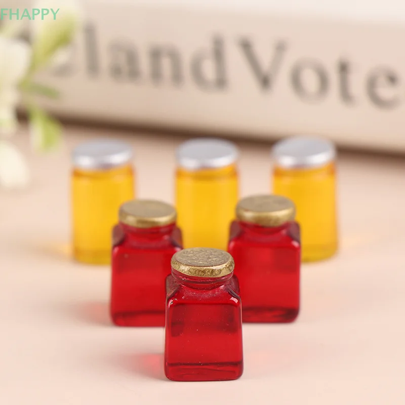 3Pcs 1/12 Doll House Simulation Jam Bottle Honey Pot Mini Home Kitchen Toy