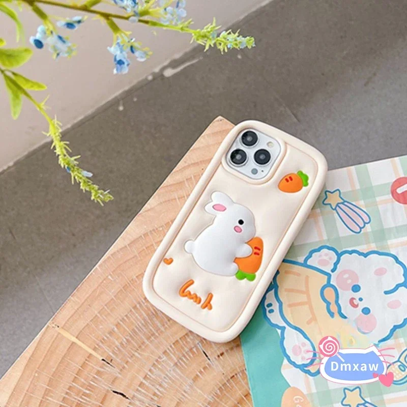 لطيف ثلاثية الأبعاد أرنب غطاء من السيليكون ل Vivo V23 V29 برو S15 S10 S9E جراب هاتف الحب زهرة الأرنب غطاء ناعم #5