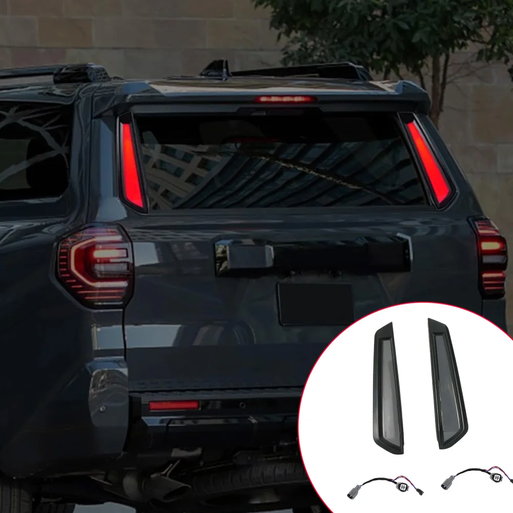 2 pcs Rear Post Light Rear Brake Light Warning Light Turn Signal Lamp For Toyota 4Runner 2025-2026 Car Accessories